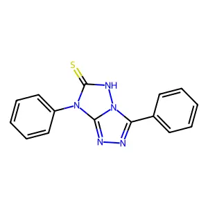3,7-diphenyl-5H-[1,2,4]triazolo[4,3-b][1,2,4]triazole-6-thione structure