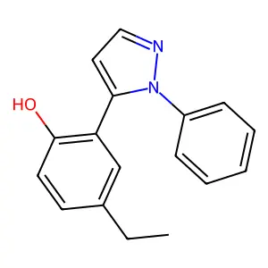 4-Ethyl-2-(1-phenyl-1H-pyrazol-5-yl)phenol structure