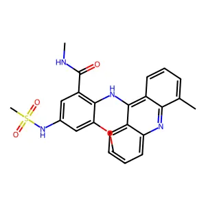 3-Methoxy-N-methyl-2-(4-methyl-9-acridinyl)amino-5-(methylsulfonylamino)benzamide structure