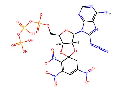 O(2',3')-(2,4,6-Trinitrophenyl)-8-azidoadenosine triphosphate structure