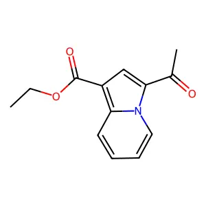 Ethyl 3-acetyl-1-indolizinecarboxylate structure