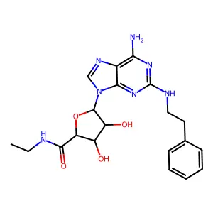 2-phenethylamino-5'-N-ethylcarboxamidoadenosine structure