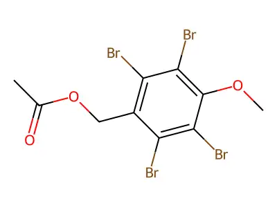 Acetic acid 2,3,5,6-tetrabromo-4-methoxy-benzyl ester structure