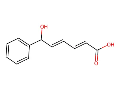 6-Hydroxy-6-phenylhexa-2,4-dienoic acid structure