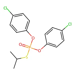 Phosphorothioic acid, O,O-bis(4-chlorophenyl) S-(1-methylethyl) ester structure