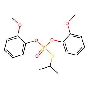 Phosphorothioic acid, O,O-bis(2-methoxylphenyl) S-(1-methylethyl) ester structure
