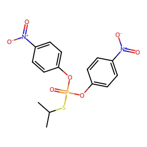 Phosphorothioic acid, O,O-bis(4-nitrophenyl) S-(1-methylethyl) ester structure