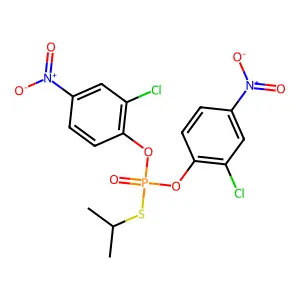 Phosphorothioic acid, O,O-bis(2-chloro-4-nitrophenyl) S-(1-methylethyl) ester structure