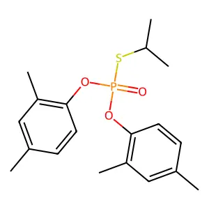 Phosphorothioic acid, O,O-bis(2,4-dimethylphenyl) S-(1-methylethyl) ester structure