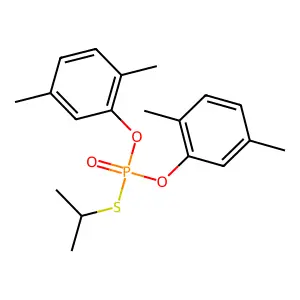 Phosphorothioic acid, O,O-bis(2,5-dimethylphenyl) S-(1-methylethyl) ester structure