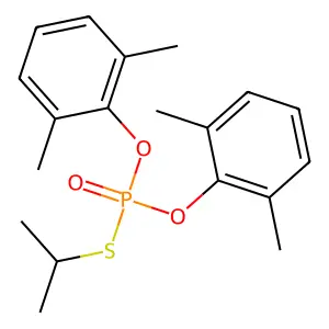 Phosphorothioic acid, O,O-bis(2,6-dimethylphenyl) S-(1-methylethyl) ester structure