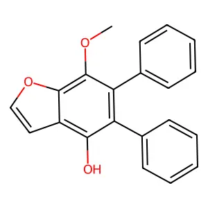 7-Methoxy-5,6-diphenyl-1-benzofuran-4-ol structure