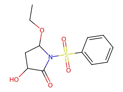 1-(Benzenesulfonyl)-5-ethoxy-3-hydroxypyrrolidin-2-one structure