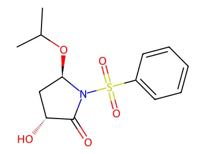 2-Pyrrolidinone, 3-hydroxy-5-(1-methylethoxy)-1-(phenylsulfonyl)-, trans- structure