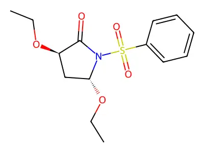 2-Pyrrolidinone, 3,5-diethoxy-1-(phenylsulfonyl)-, trans- structure