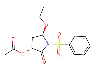 2-Pyrrolidinone, 3-(acetyloxy)-5-ethoxy-1-(phenylsulfonyl)-, trans- structure