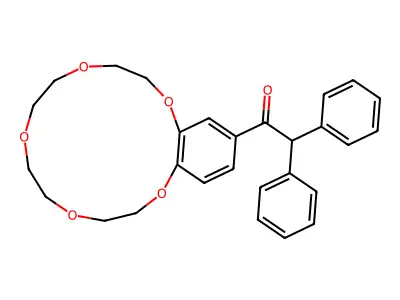 Diphenylacetylbenzo-15-crown-5 structure