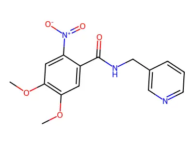 4,5-dimethoxy-2-nitro-N-(pyridin-3-ylmethyl)benzamide structure