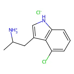 1-(4-Chloro-1H-indol-3-yl)propan-2-amine--hydrogen chloride (1/1) structure
