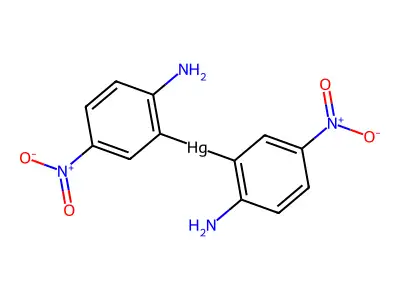 Mercury, bis(2-amino-5-nitrophenyl)- structure