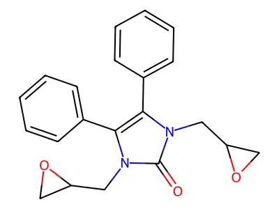 1,3-Bis-oxiranylmethyl-4,5-diphenyl-1,3-dihydro-imidazol-2-one structure