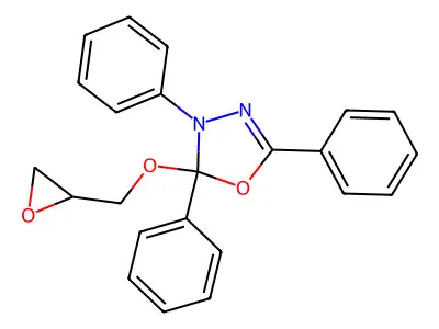 1,3,4-Oxadiazole, 2,3-dihydro-2-(oxiranylmethoxy)-2,3,5-triphenyl- structure