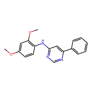 N-(2,4-dimethoxyphenyl)-6-phenylpyrimidin-4-amine structure