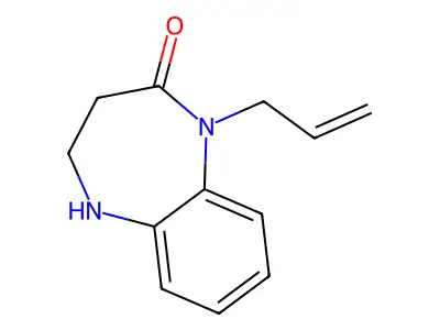2H-1,5-Benzodiazepin-2-one, 1,3,4,5-tetrahydro-1-(2-propenyl)- structure