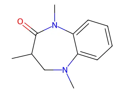 2H-1,5-Benzodiazepin-2-one, 1,3,4,5-tetrahydro-1,3,5-trimethyl- structure