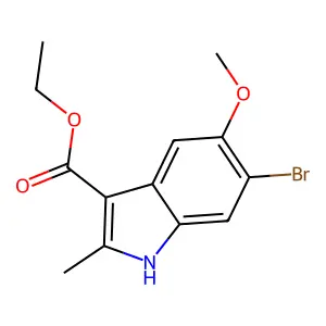 ethyl 6-bromo-5-methoxy-2-methyl-1H-indole-3-carboxylate structure