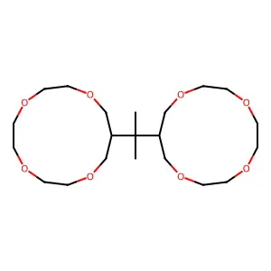 3,3'-Isopropylidenebis(1,5,8,11-tetraoxacyclotridecane) structure