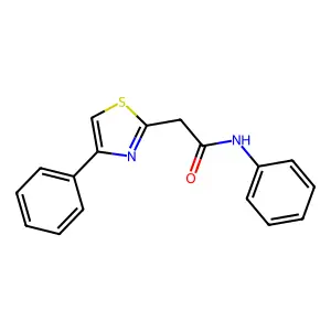 N-phenyl-2-(4-phenyl-1,3-thiazol-2-yl)acetamide structure