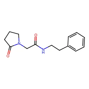 1-Pyrrolidineacetamide, 2-oxo-N-(2-phenylethyl)- structure