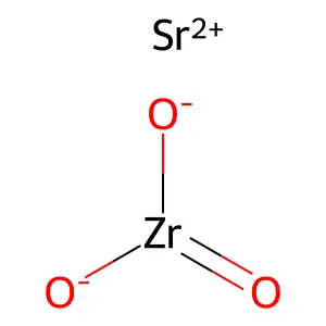 Strontium zirconium oxide (SrZrO3) structure