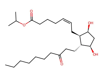 7-[3,5-二羟基-2-(3-氧代癸基)环戊基]庚-5-烯酸丙-2-基酯 structure