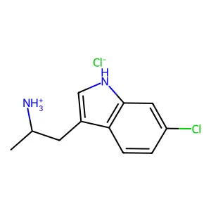 1-(6-Chloro-1H-indol-3-yl)propan-2-amine--hydrogen chloride (1/1) structure