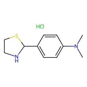 Thiazolidine, 2-(p-dimethylaminophenyl)-, hydrochloride structure