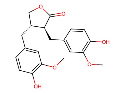 3,4-Bis[(4-hydroxy-3-methoxyphenyl)methyl]oxolan-2-one structure