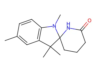 2-Spiro(6-oxopiperidin-2-yl)-1,3,3,5-tetramethylindoline structure