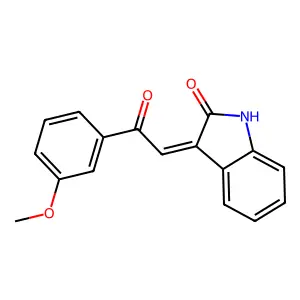 (3Z)-3-[2-(3-methoxyphenyl)-2-oxoethylidene]-1,3-dihydro-2H-indol-2-one structure