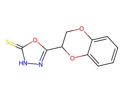5-(2,3-Dihydro-1,4-benzodioxin-2-yl)-1,3,4-oxadiazole-2-thiol structure