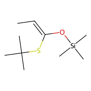 1-Tert-butylsulfanylprop-1-enoxy(trimethyl)silane structure