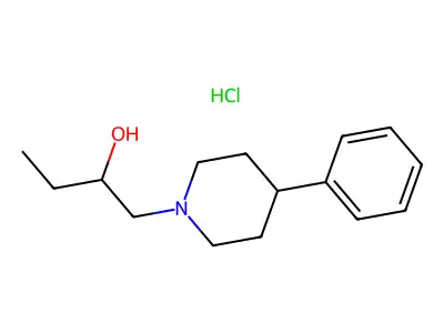 1-(4-Phenylpiperidin-1-yl)butan-2-ol--hydrogen chloride (1/1) structure