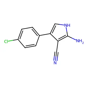 2-amino-4-(4-chlorophenyl)-1H-pyrrole-3-carbonitrile structure