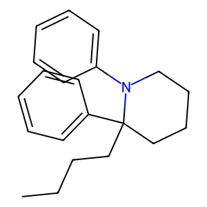 2-Butyl-1,2-diphenylpiperidine structure