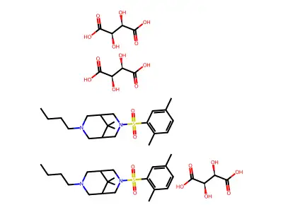 3,7-Diazabicyclo(3.3.1)nonane, 3-butyl-9,9-dimethyl-7-((2,5-dimethylphenyl)sulfonyl)-, (R-(R*,R*))-2,3-dihydroxybutanedioate (2:3) structure