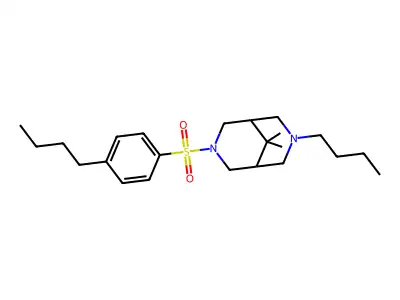 3,7-Diazabicyclo(3.3.1)nonane, 3-butyl-7-((4-butylphenyl)sulfonyl)-9,9-dimethyl- structure