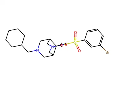 Spiro(cyclohexane-1,9'-(3,7)diazabicyclo(3.3.1)nonane), 3'-((4-bromophenyl)sulfonyl)-7'-(cyclohexylmethyl)- structure
