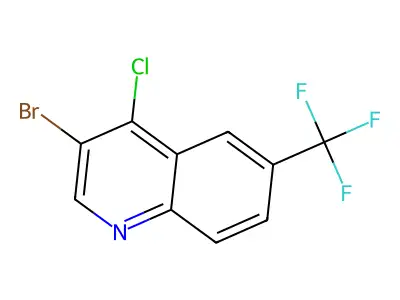 6-Bromo-4-chloro-2-(trifluoromethyl)quinoline structure