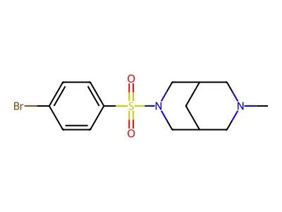 3,7-Diazabicyclo(3.3.1)nonane, 3-((4-bromophenyl)sulfonyl)-7-methyl- structure